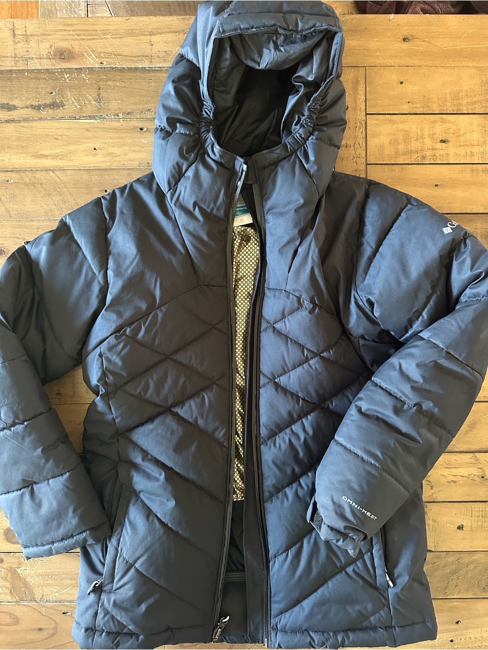 Girls Columbia Insulated Hooded Winter Jacket - Black size medium 10/12
